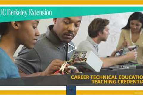 Adult Education and Career Technical Education Teaching Credentials Online Information Session