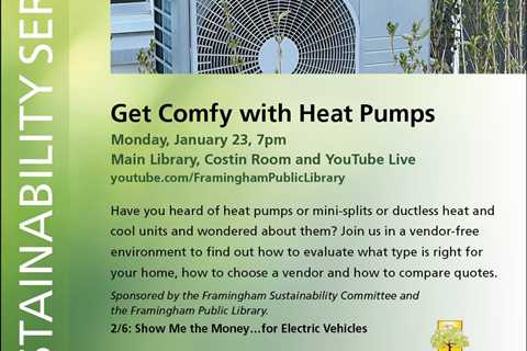 January 23 |  Sustainability Series: Get comfortable with heat pumps