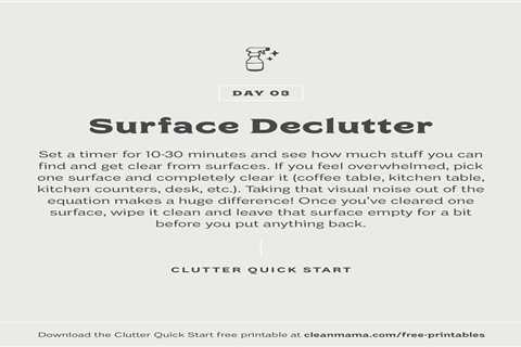 Declutter Quick Start – Day 3 – Surface Declutter