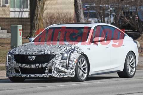 2024 Cadillac CT5-V Blackwing spy shots show aggressive look