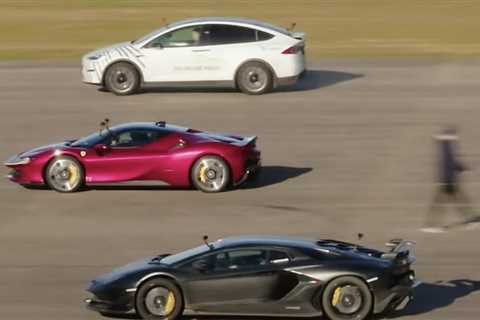 A Tesla SUV drag-raced $500,000 supercars from Ferrari and Lamborghini