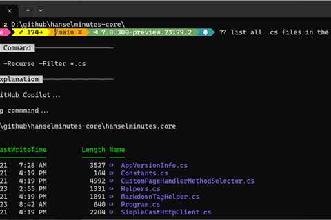 GitHub Copilot for CLI for PowerShell