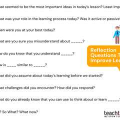50 Learning Reflection Questions For Students