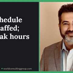 Your schedule looks staffed; your peak hours bleed.