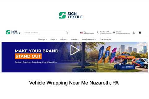 Vehicle Wrapping Near Me Nazareth, PA - Sign Textile - 610-508-2776
